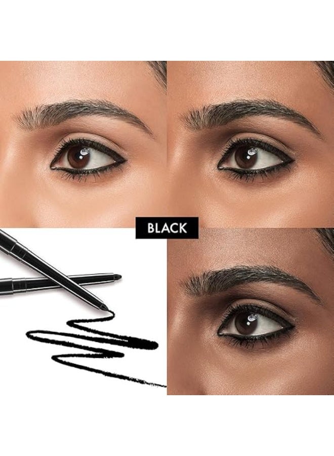 Lakme 9 to 5 Eyeconic Kajal Twin Pack, Matte Waterproof Kohl, Smudge Proof Kajal Pencils that lasts hours, Pack of 2- Deep Black, 0.35g - Image 2